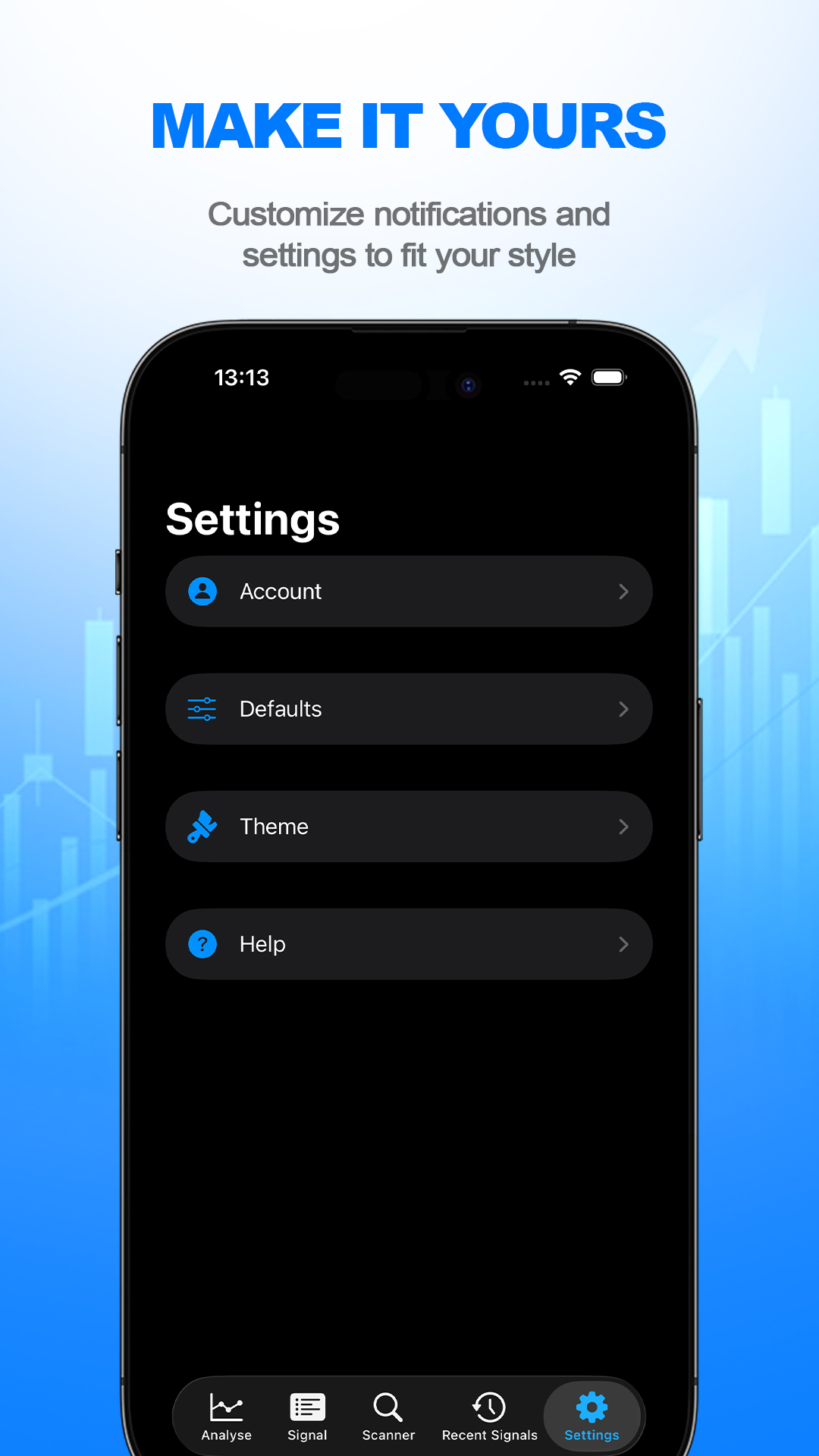 Wicky Elliott — settings and personalisation